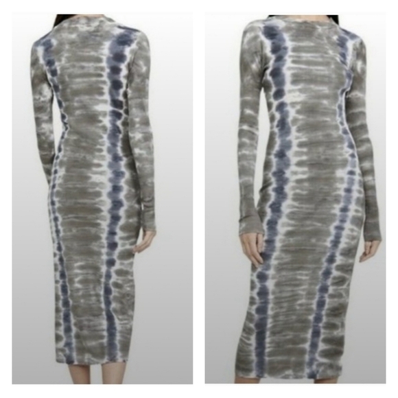 Young Fabulous & Broke Dresses & Skirts - Young Fabulous and Broke Longsleeve Bodycon Tie Dye Dress